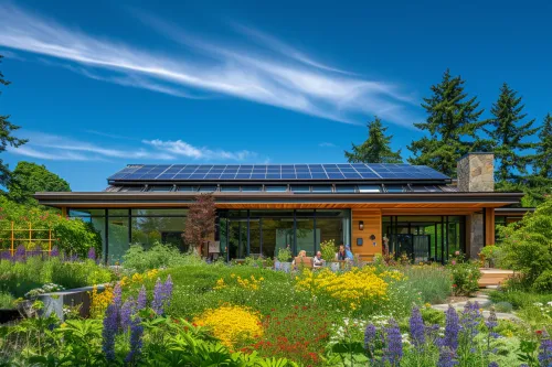 Kit solaire photovoltaïque complet avec panneaux, onduleur et système de monitoring pour une maison autonome