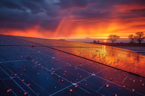 Maison protégée contre les intempéries avec pare-pluie, gouttières et volets renforcés pour éviter les dommages