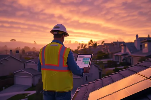Un technicien mesure la puissance d'une climatisation trop grande par rapport aux besoins réels du bâtiment