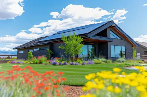 Panneaux photovoltaïques dernière génération installés sur un toit moderne optimisant le rendement énergétique de l'habitat