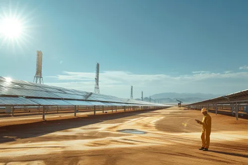 Panneau solaire moderne avec système de monitoring affichant les données de production énergétique en temps réel