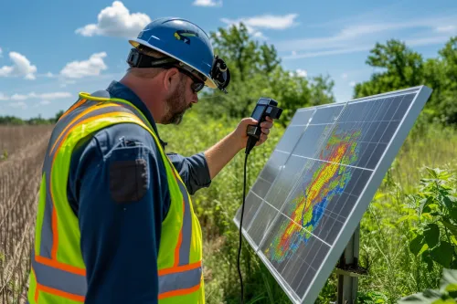 Détection des défauts visibles sur panneaux solaires  :  décoloration, fissures, points chauds et traces de brûlures